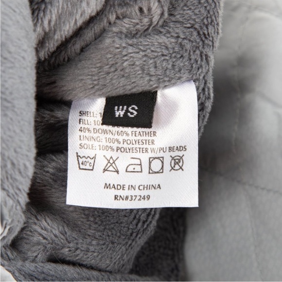 REI Co-op Cabiniste Down Camp Booties Gray Pearl Size Small 6 - 7 - Picture 6 of 7